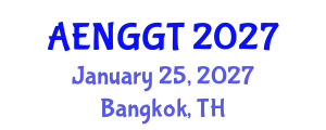 International Conference on Advances in Engineering & Technology (AENGGT) January 25, 2027 - Bangkok, Thailand