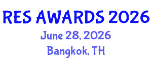 Research Awards and Recognitions (RES AWARDS) June 28, 2026 - Bangkok, Thailand
