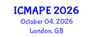 International Conference on Mechanical, Aerospace and Production Engineering (ICMAPE) October 04, 2026 - London, United Kingdom