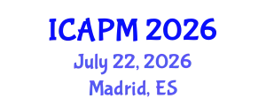 International Conference on Applied Physics and Mathematics (ICAPM) July 22, 2026 - Madrid, Spain