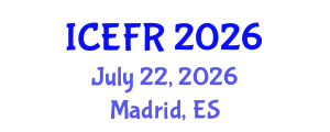 International Conference on Economics and Finance Research (ICEFR) July 22, 2026 - Madrid, Spain