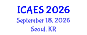 International Conference on Arts, Education and Social Science (ICAES) September 18, 2026 - Seoul, Republic of Korea