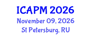 International Conference on Applied Physics and Mathematics (ICAPM) November 09, 2026 - St Petersburg, Russia