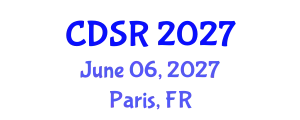 International Conference of Control, Dynamic Systems, and Robotics (CDSR) June 06, 2027 - Paris, France