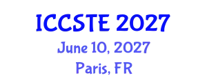 International Conference on Civil, Structural and Transportation Engineering (ICCSTE) June 10, 2027 - Paris, France