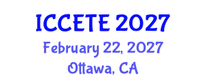 International Conference on Civil, Environmental, and Transportation Engineering February 22, 2027 - Ottawa, Canada