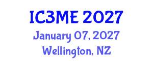 International Conferences on Mining, Metallurgy, and Materials Engineering (IC3ME) January 07, 2027 - Wellington, New Zealand