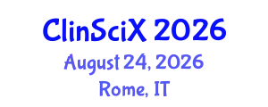 Clinical Sciences Exchange (ClinSciX) August 24, 2026 - Rome, Italy