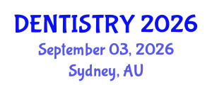 Dentistry Conference (DENTISTRY) September 03, 2026 - Sydney, Australia