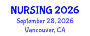 Nursing Conference (NURSING) September 28, 2026 - Vancouver, Canada