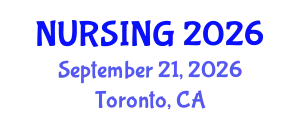 Nursing Conference (NURSING) September 21, 2026 - Toronto, Canada