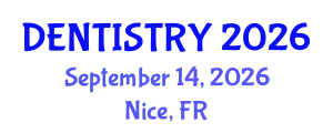 Dentistry Conference (DENTISTRY) September 14, 2026 - Nice, France