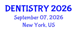 Dentistry Conference (DENTISTRY) September 07, 2026 - New York, United States