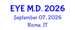 Ophthalmology Conference (EYE M.D.) September 07, 2026 - Rome, Italy