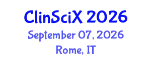 Clinical Sciences Exchange (ClinSciX) September 07, 2026 - Rome, Italy