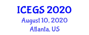 International Conference on Earth and Geological Sciences (ICEGS) August 10, 2020 - Atlanta, United States